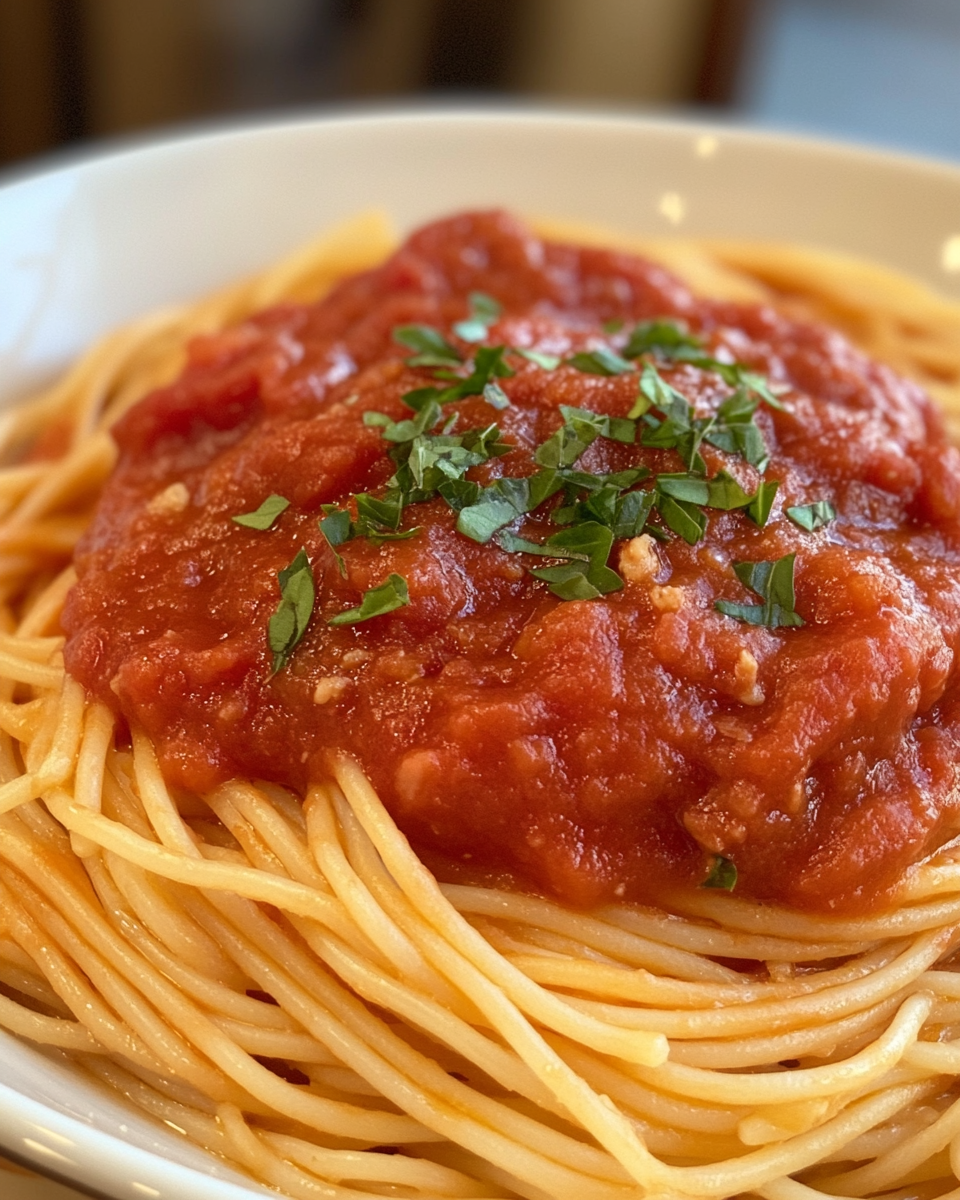 final rich homemade Italian spaghetti sauce ready