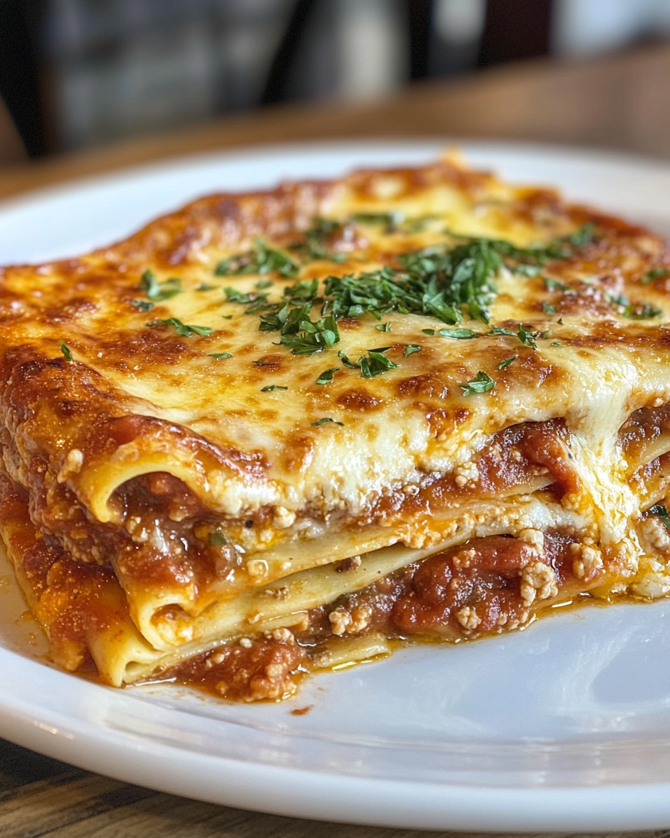 Classic Italian lasagna fresh from the pressure cooker