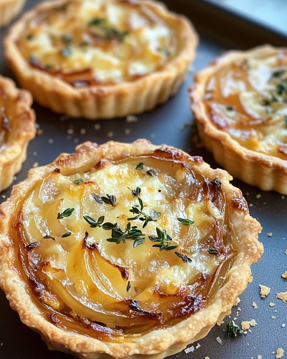 Baked mushroom and goat cheese tartlets