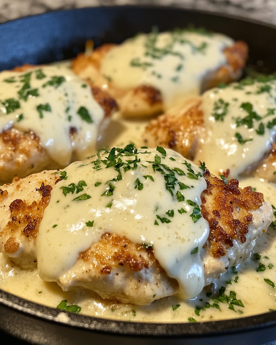 Cooking process of chicken pillows in oven