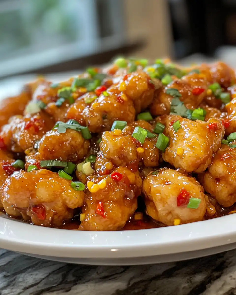 Sweet chili chicken in a pressure cooker