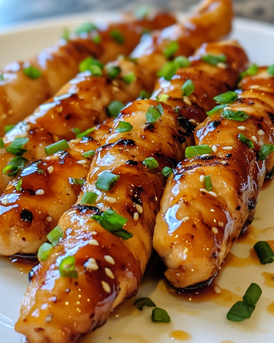 Cooking process of mango glazed chicken twists