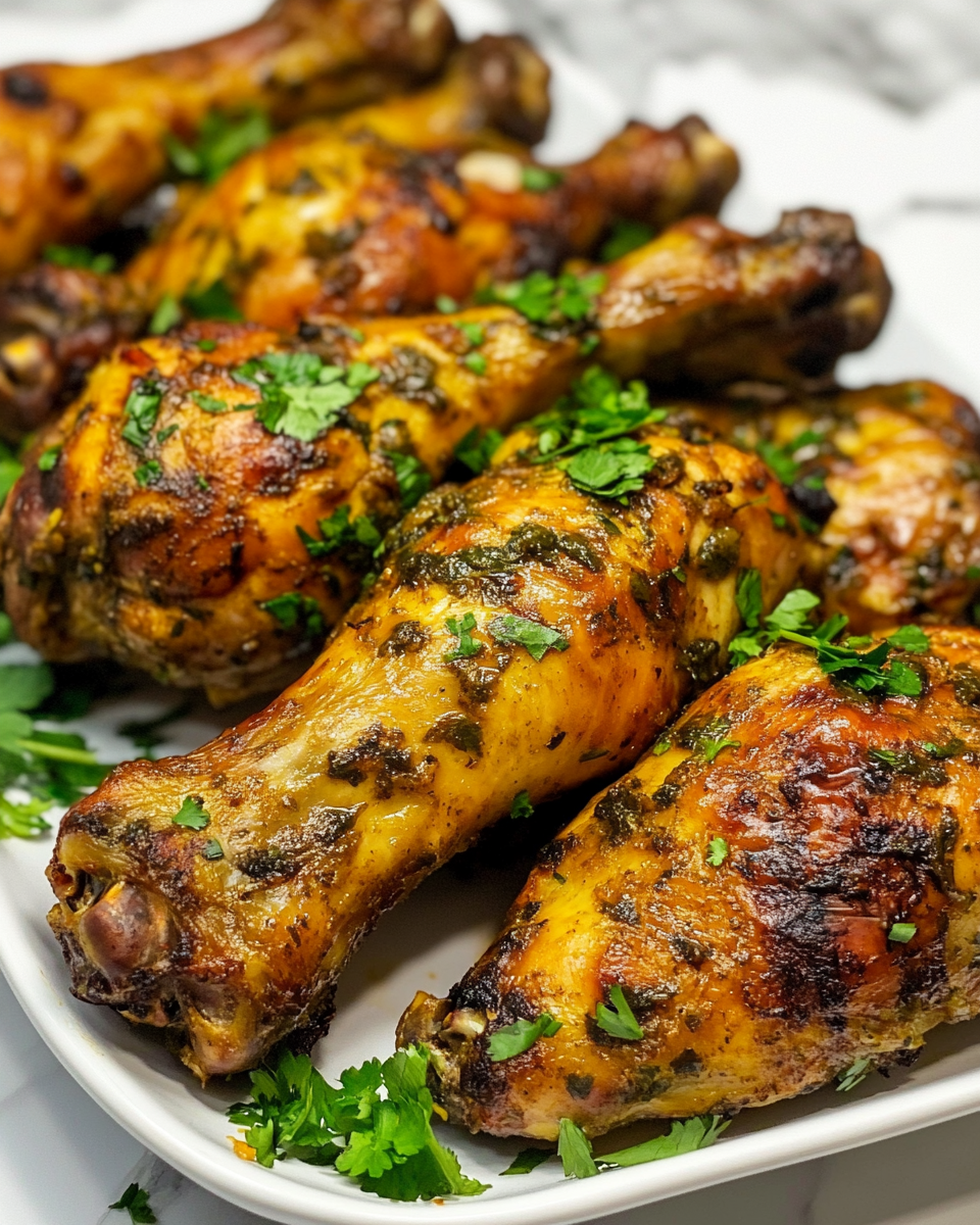 Kalbi marinated chicken legs in air fryer