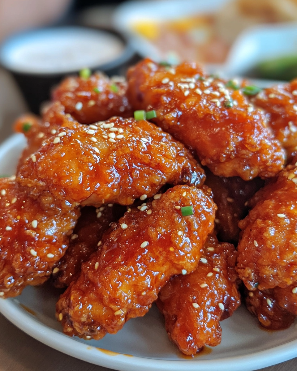 Ingredients for Korean fried chicken lined up