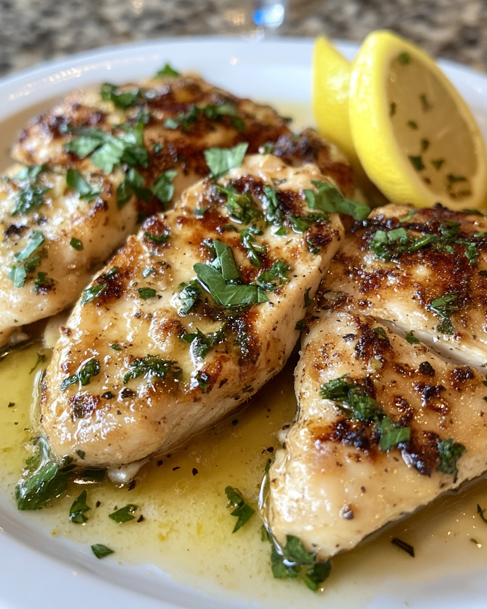 Ingredients laid out for lemon chicken romano