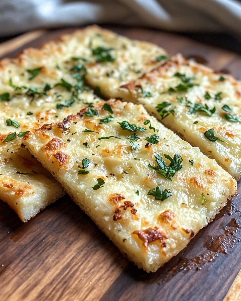 Flatbread dough rolled out and ready to cook