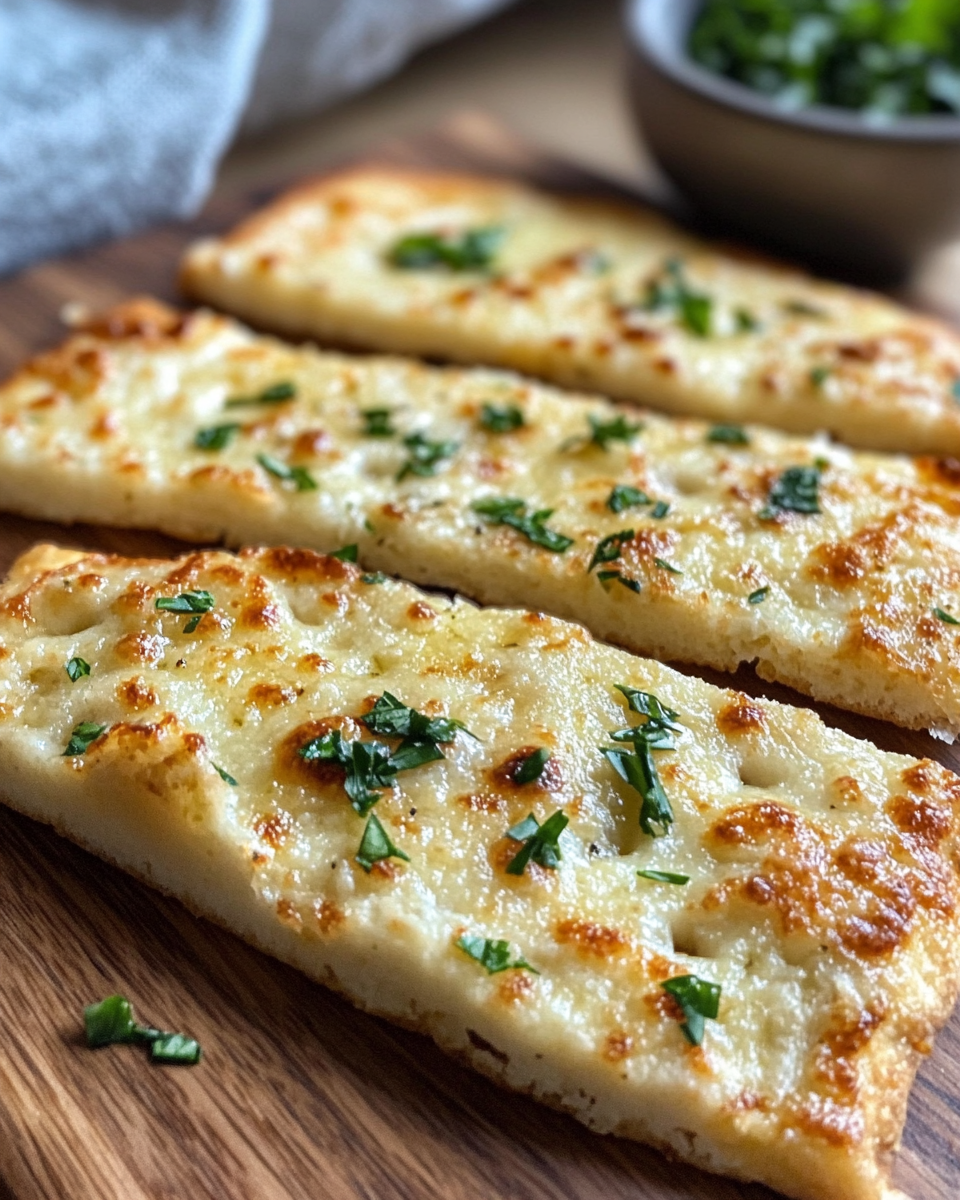 Buttery keto flatbread ready to serve