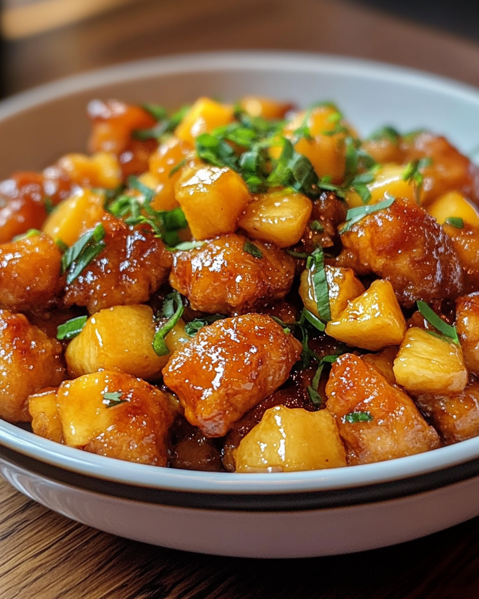 Jasmine rice with mango chicken sauce