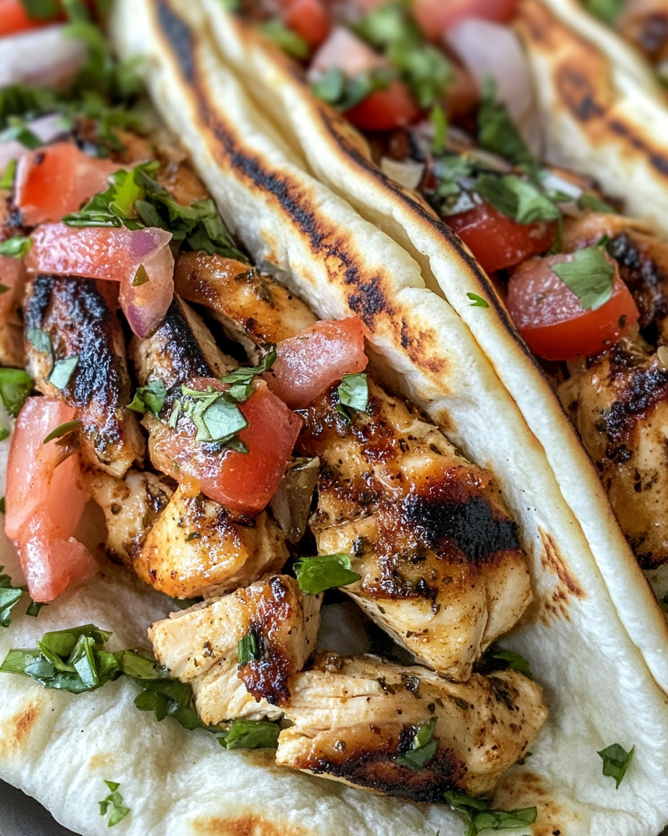 Ingredients for Mediterranean chicken gyros