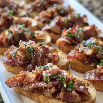 Million Dollar Bacon Crostini - Flavor Scroll taken with iphone 15 pro max --iw 2 --ar 4:5 --v 6.1 --raw