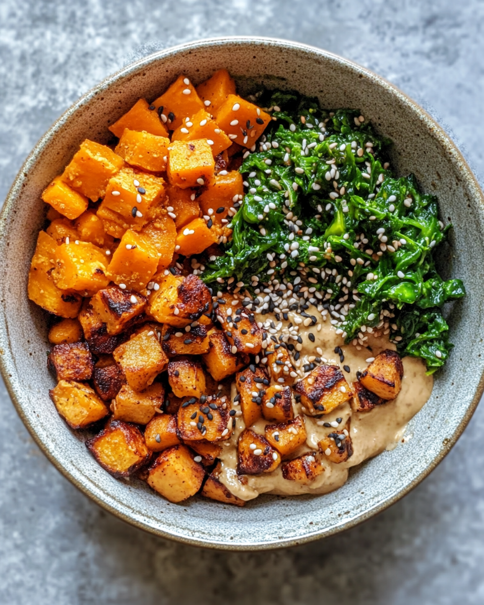 Roasted sweet potatoes and broccoli on baking sheet