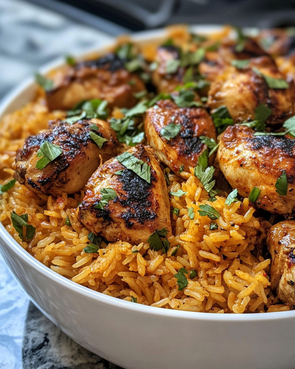 Ingredients for Moroccan chicken rice