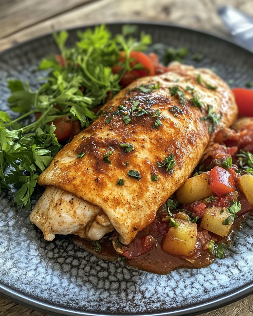 Moroccan spiced chicken briouates