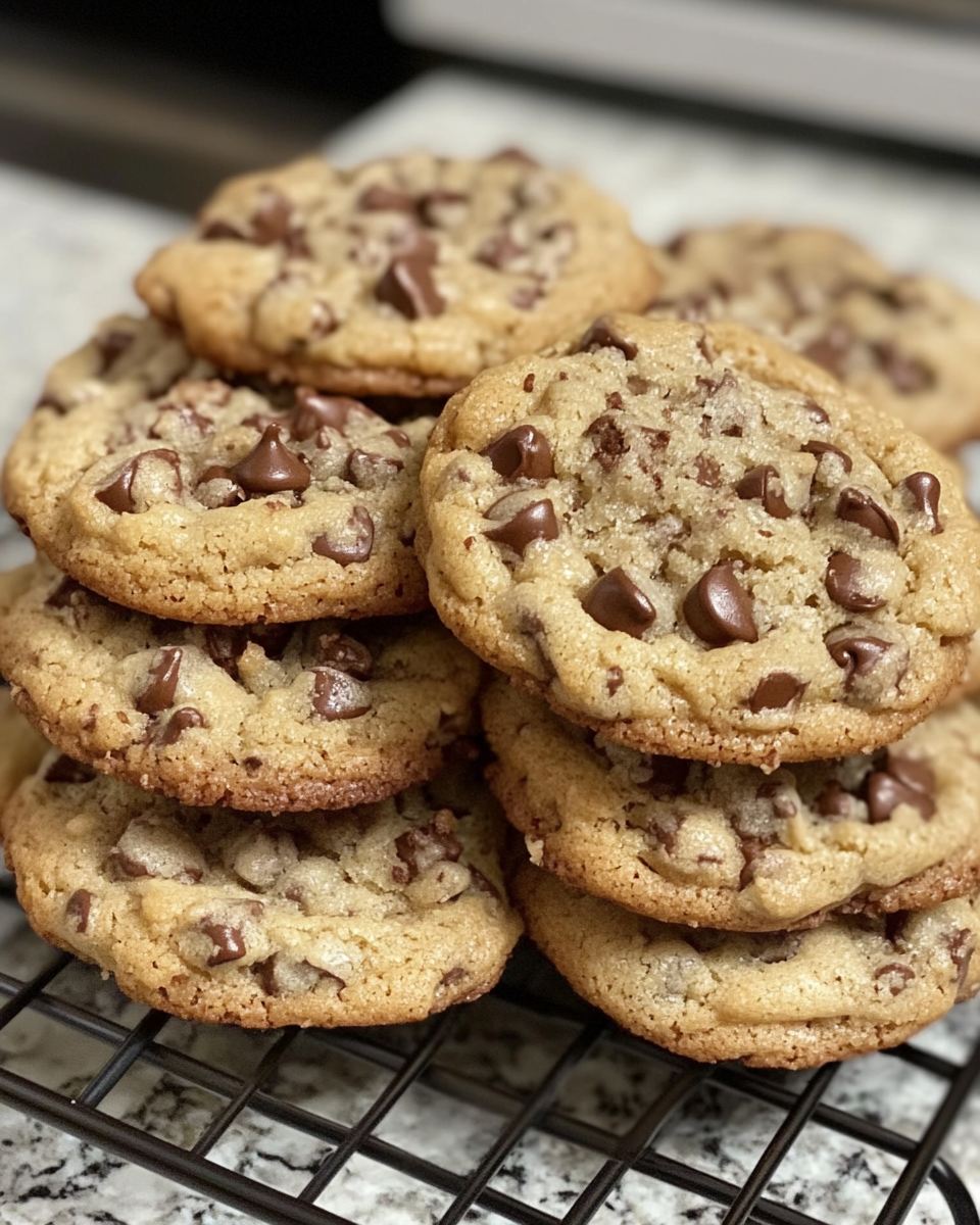 Finished batch of Neiman Marcus cookies on cooling rack