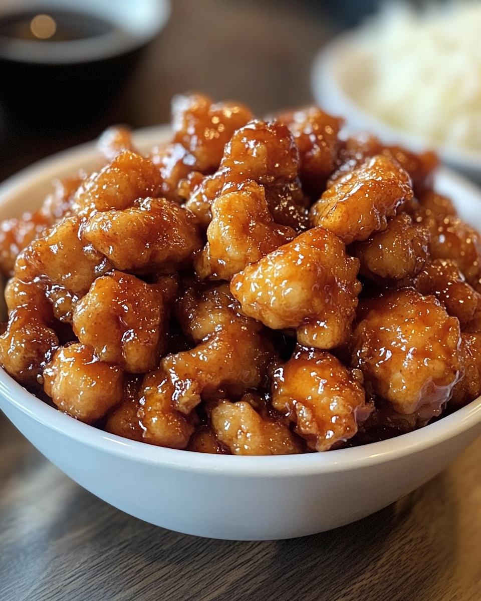 Ingredients laid out for orange chicken recipe