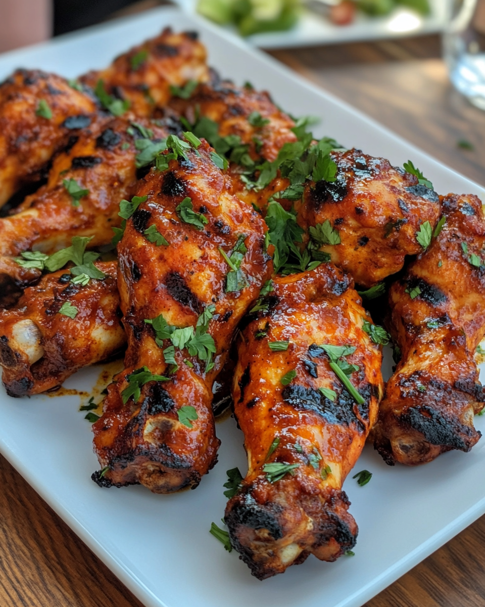 Finished Peri Peri chicken and roasted veggies served