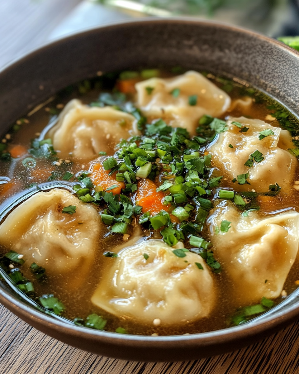 Pressure cooker potsticker soup steaming with float valve visible