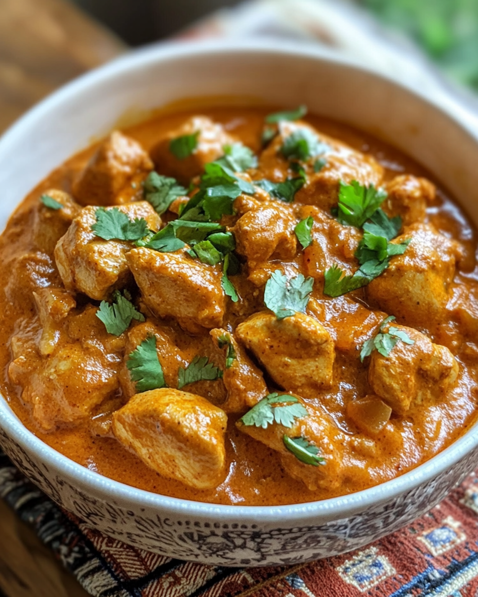 Butter chicken cooking with pressure cooker float valve popped