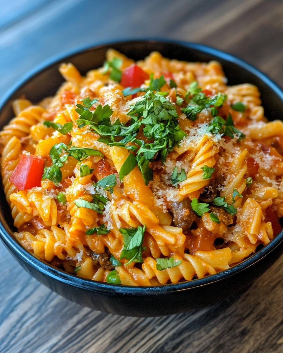 Rotel pasta fiesta cooked in pressure cooker