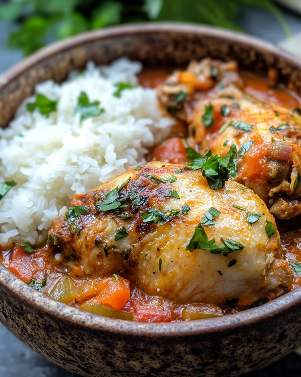 Poulet Yassa pressure cooker dish