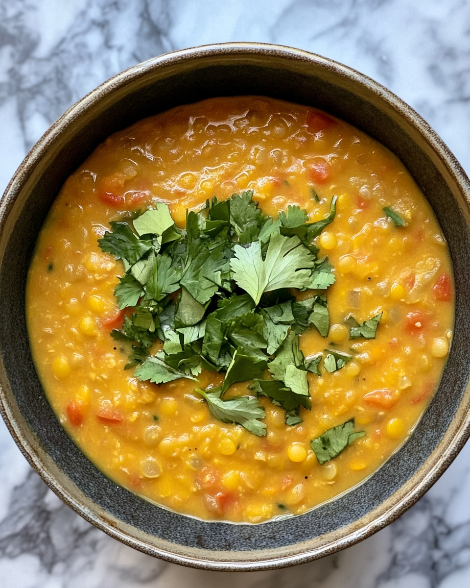 Ingredients laid out for Thai coconut red lentil soup