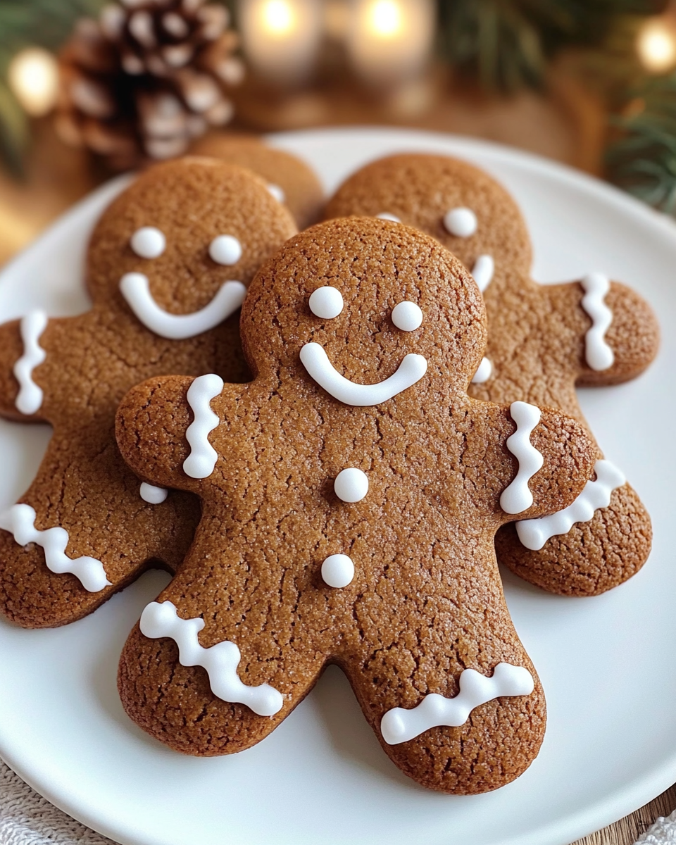 Freshly baked gingerbread men cookies stored