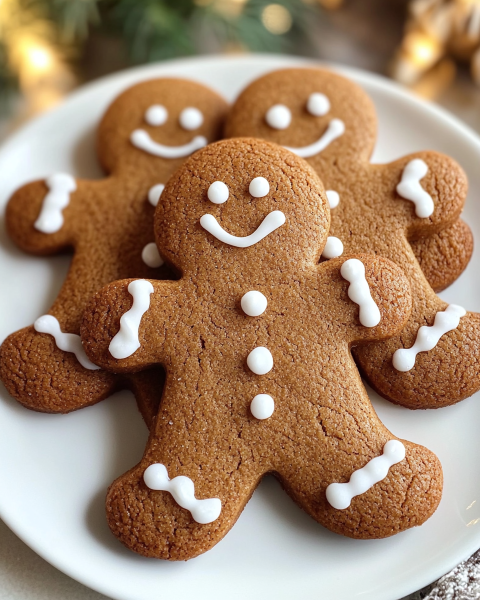 Soft chewy gingerbread men cookies