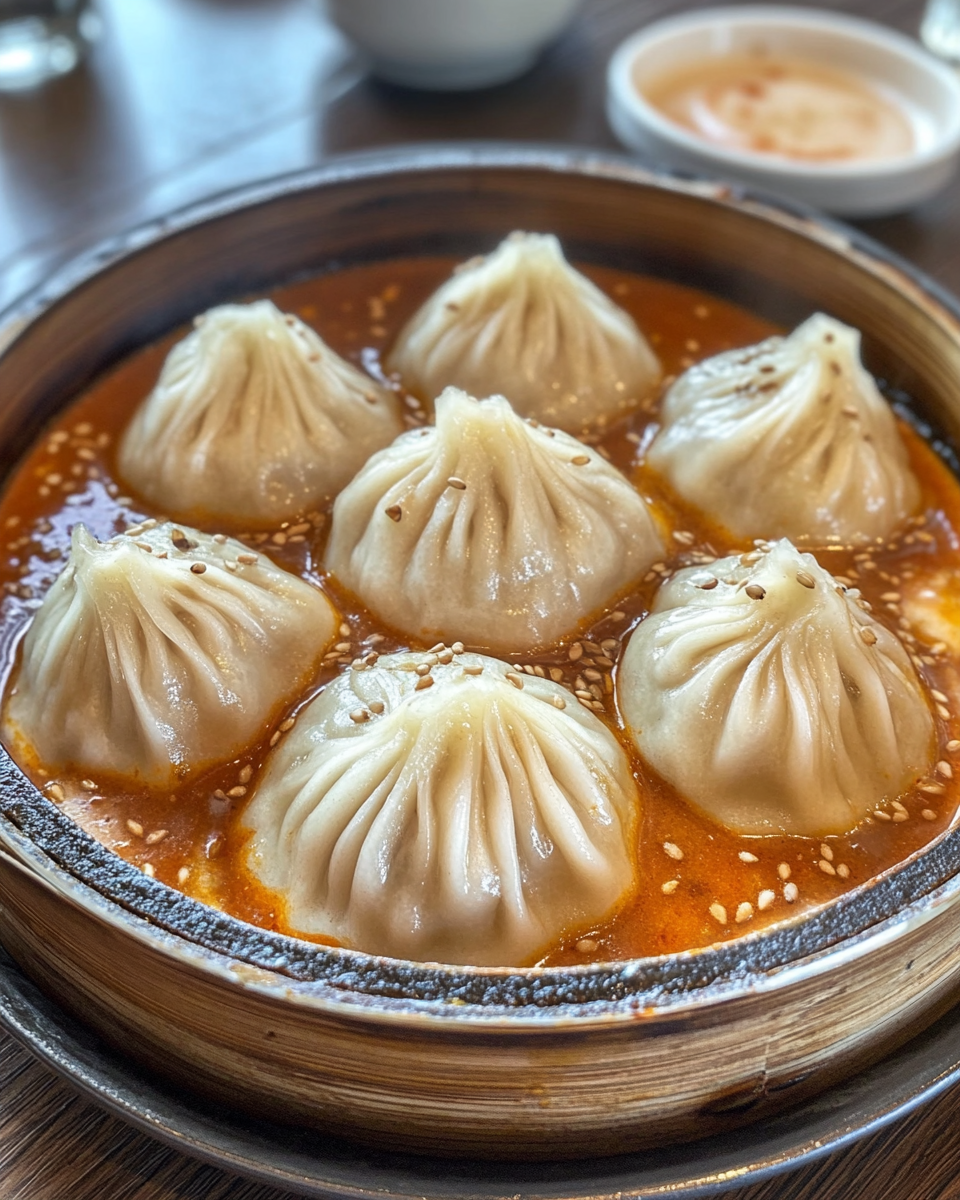 Ingredients for creamy gochujang soup with dumplings