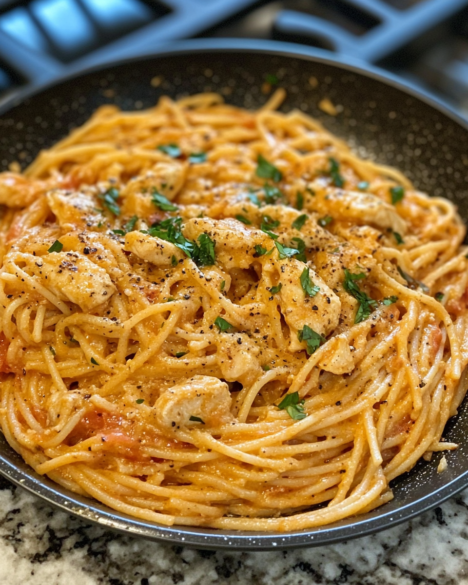 Cooking timeline with chicken and vegetables in skillet