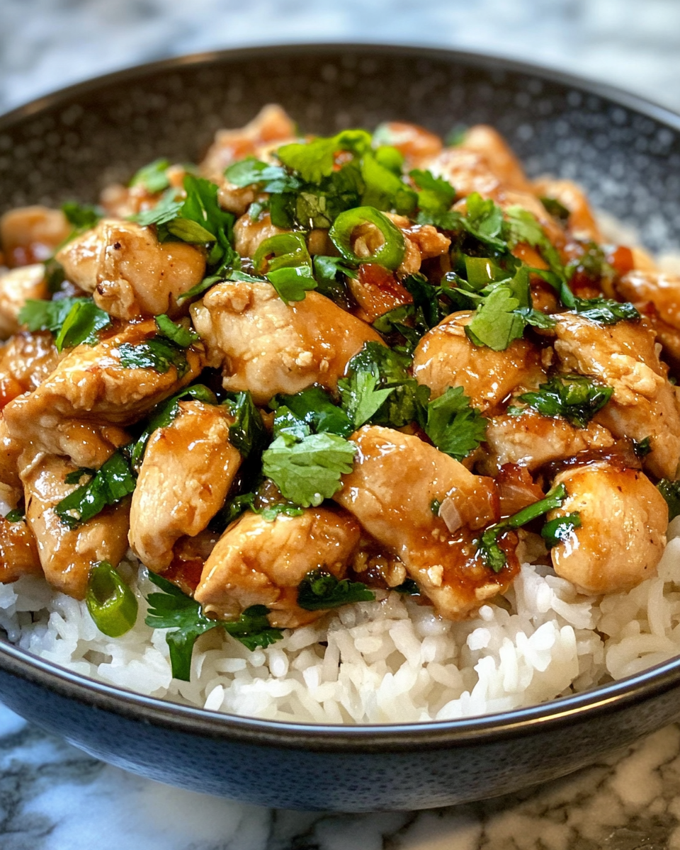 Finished stir fry plated and ready