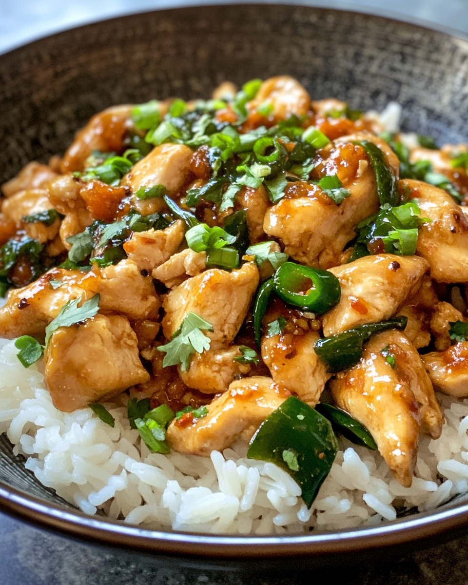 Spicy Jalapeño Chicken Stir Fry plated beautifully