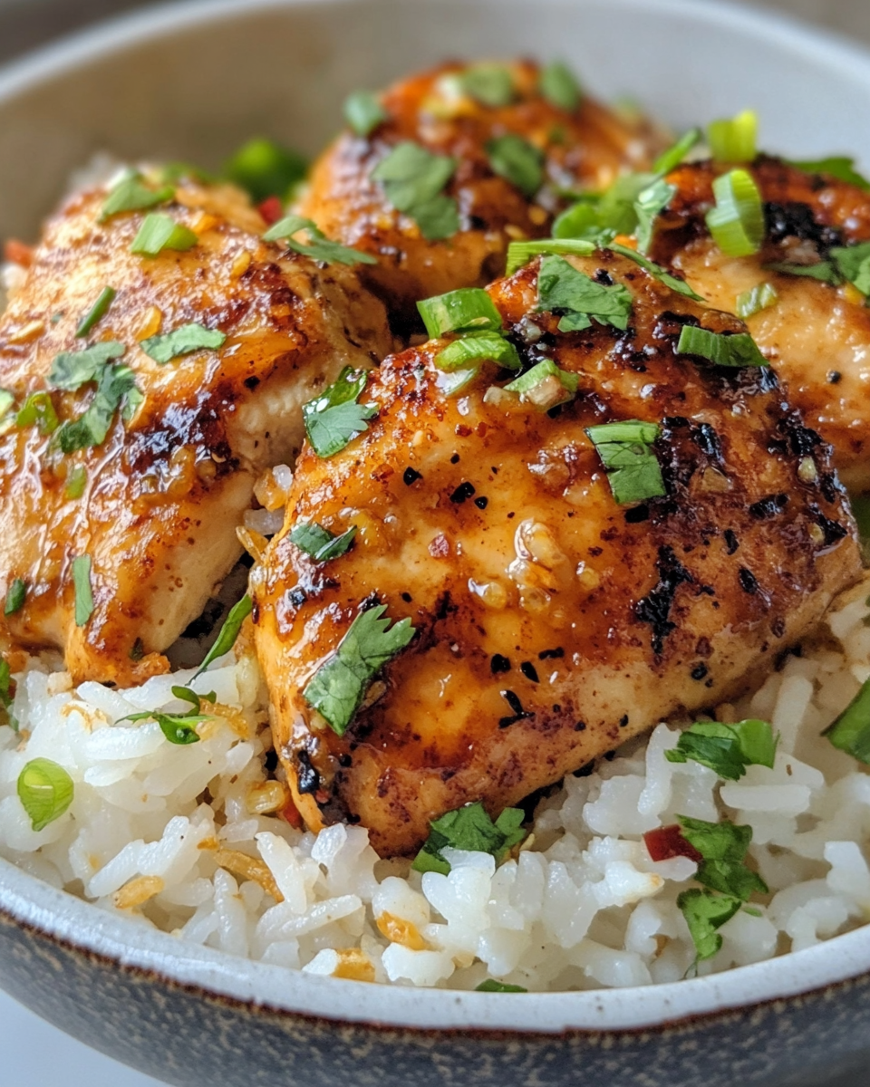 Golden garlic rice with tofu in pressure cooker
