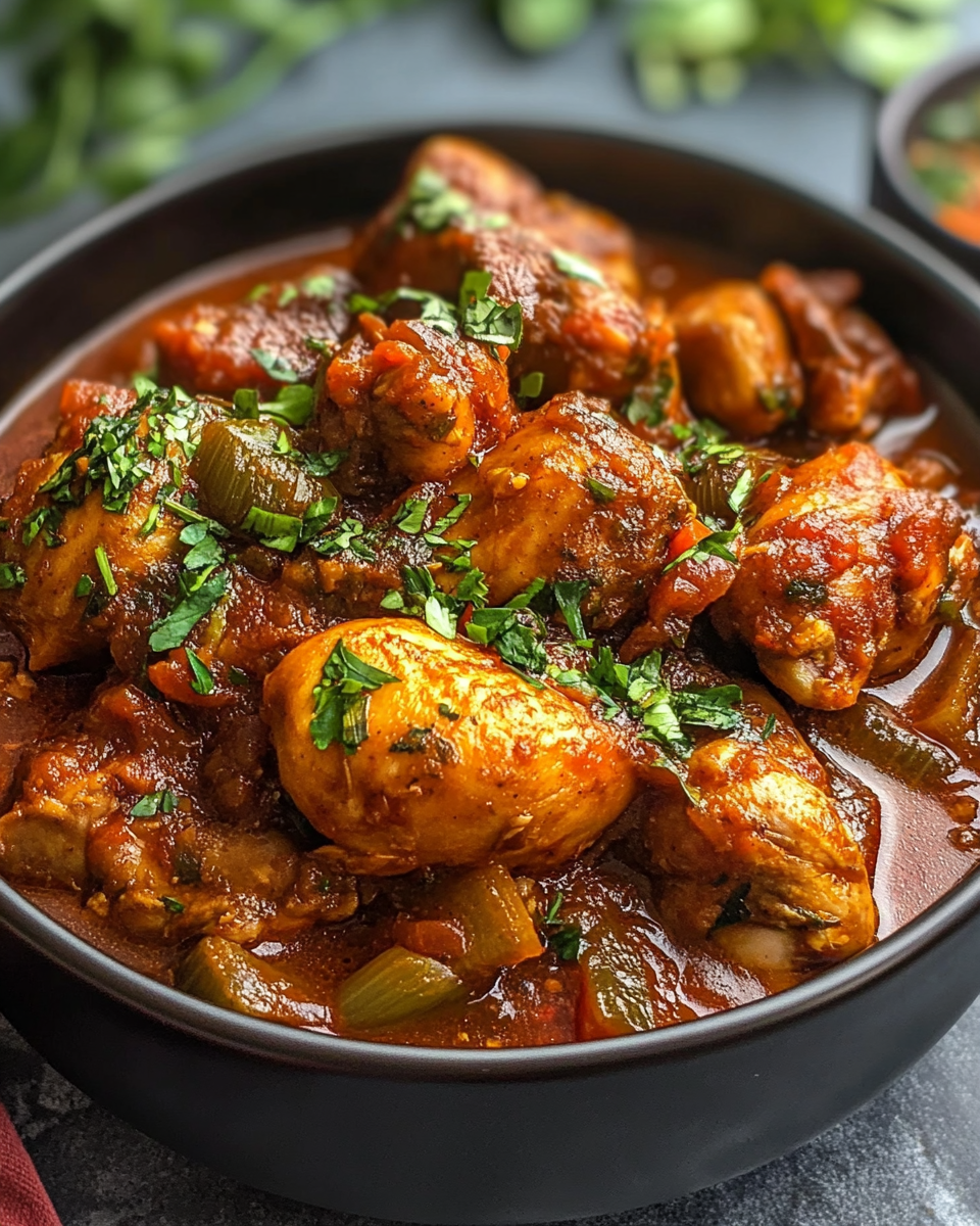 Ingredients for Nigerian chicken stew