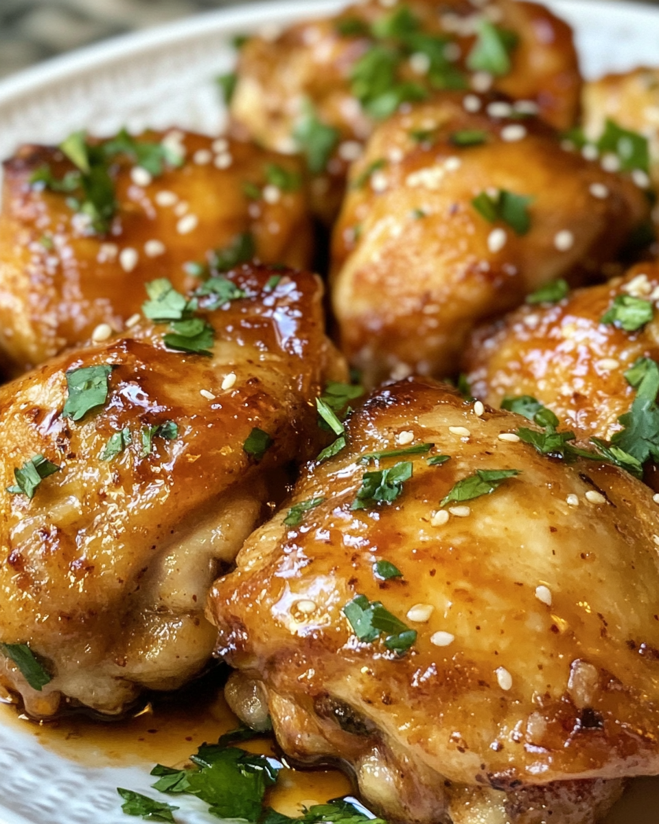 Sticky Sweet Chili Chicken Thighs in pressure cooker