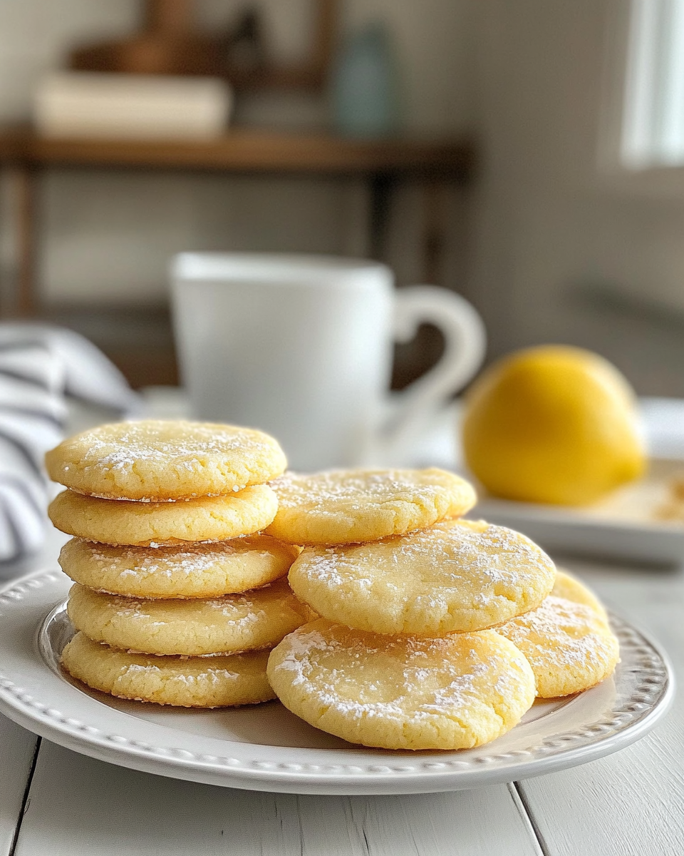 Lemon meltaway cookies fresh out of the oven