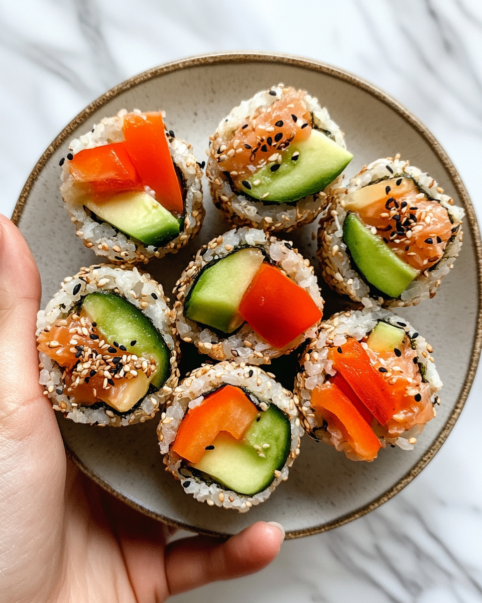 super easy sushi cups healthy savory snack taken with iphone 15 pro max