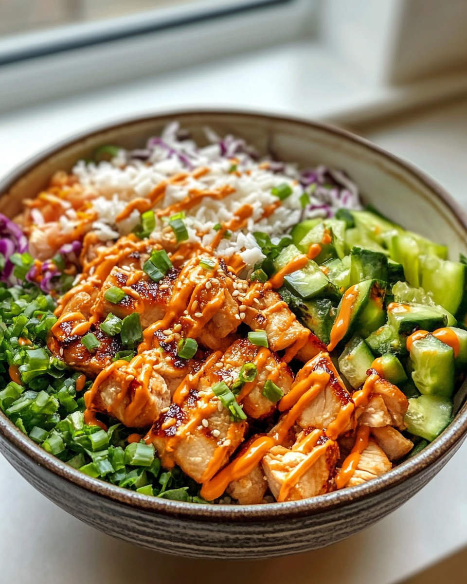 Sweet Chili Chicken Bowl fresh from pressure cooker
