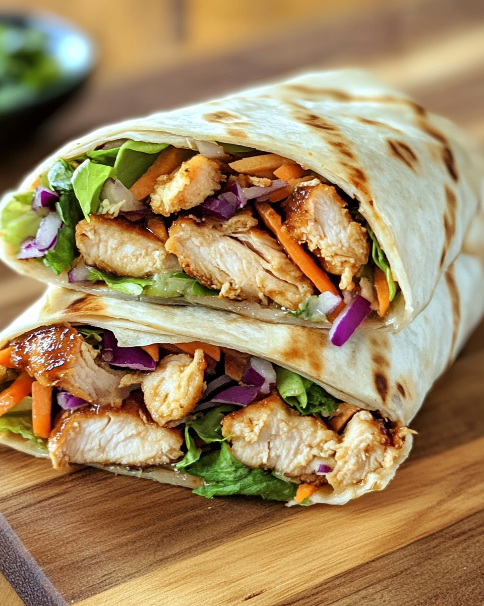 Fresh chicken lettuce wraps served ready to eat