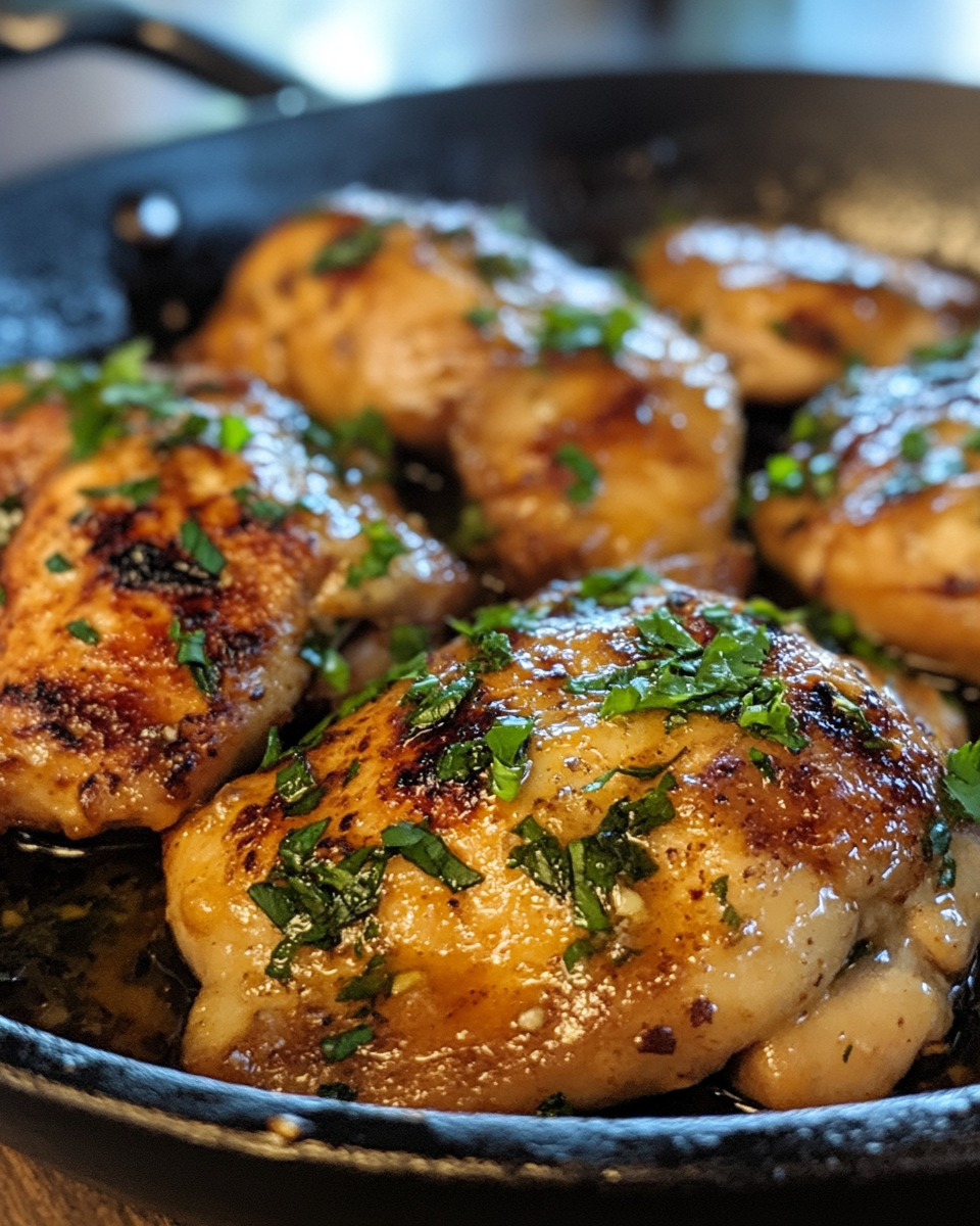 Finished Texas Roadhouse garlic butter chicken ready to serve