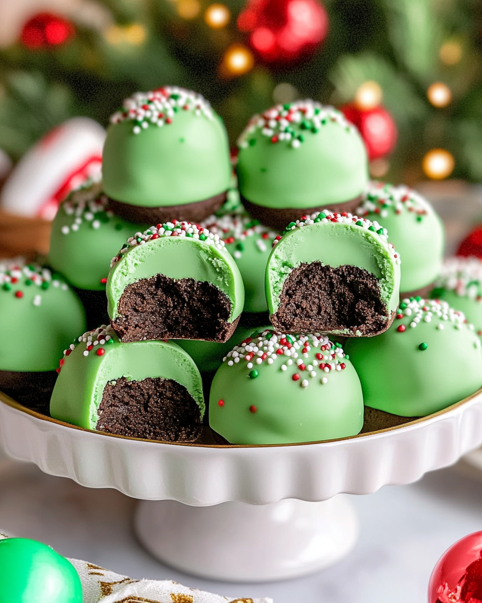 Ingredients lined up for making Grinch Oreo truffles