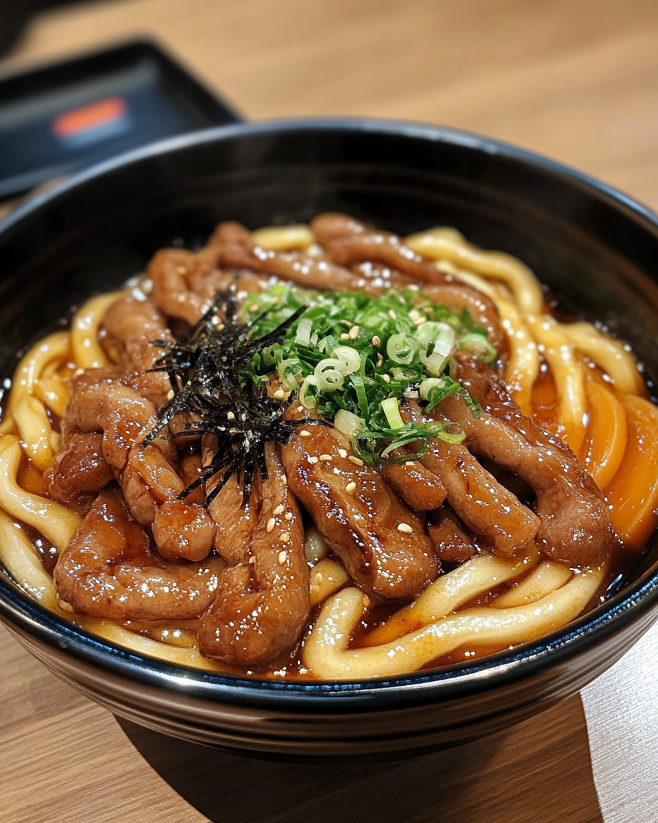 Ingredients laid out for yaki udon