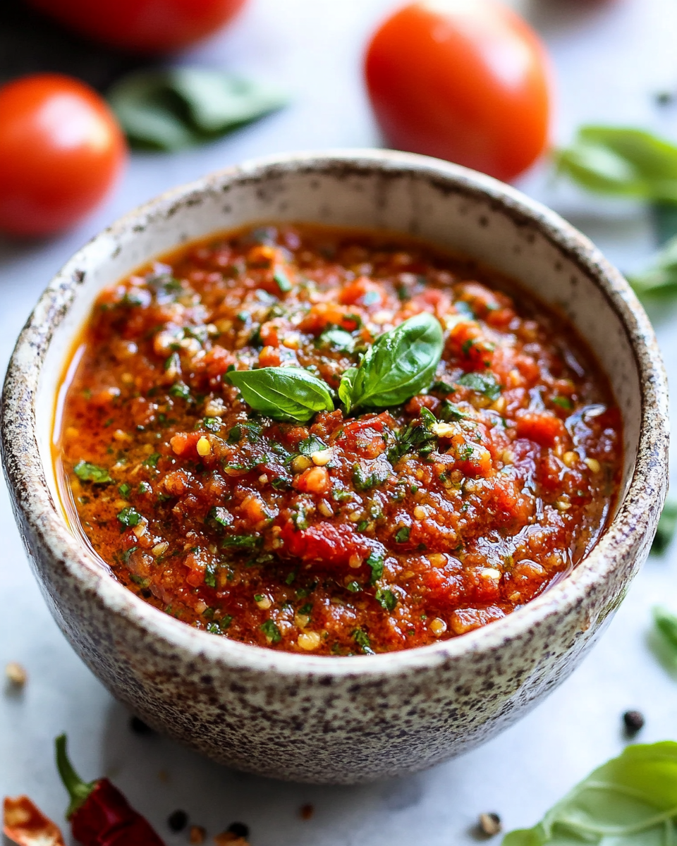 Final creamy pesto served in a bowl with spoon