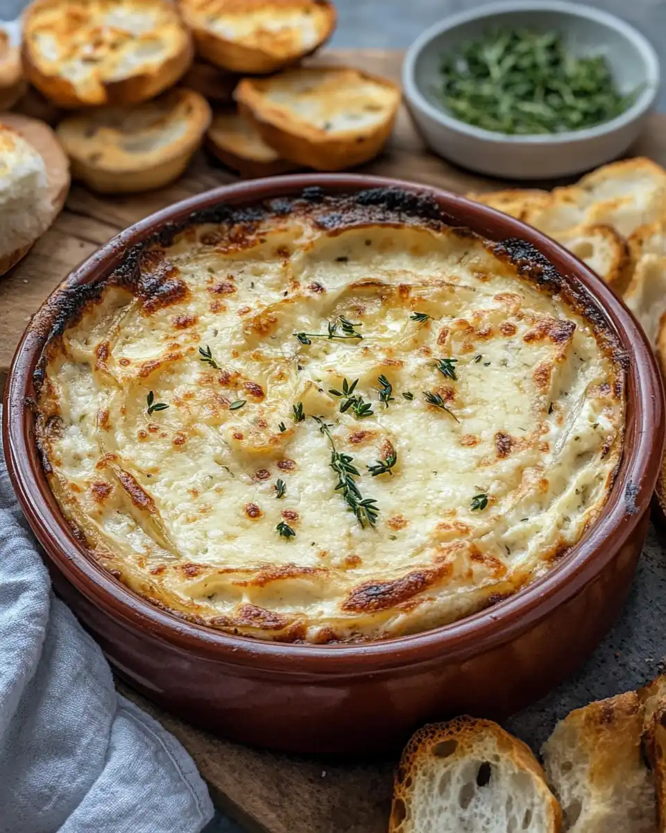 Pressure cooker with vegan French onion dip preparation